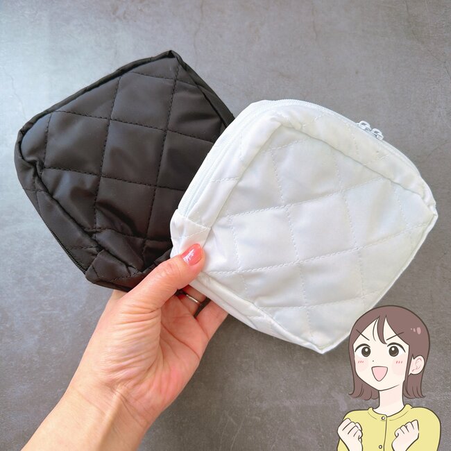 「え、本当にセリアの商品だよね…？」こんなに収納力のある“ふっくらポーチ”が110円で買えるのはスゴイ！