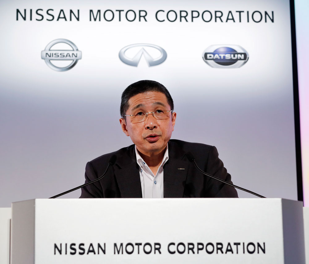 決算発表会見/日産自動車の西川広人社長