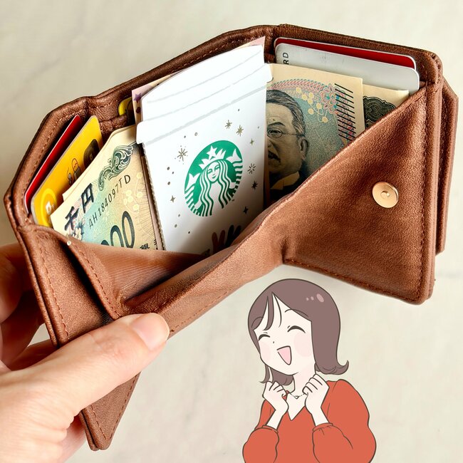 小銭が取り出しやすくて感動…！ダイソー姉妹店の「ミニ財布」ガバッと開くから、レジでの会計がスムーズになった！《購入レビュー》