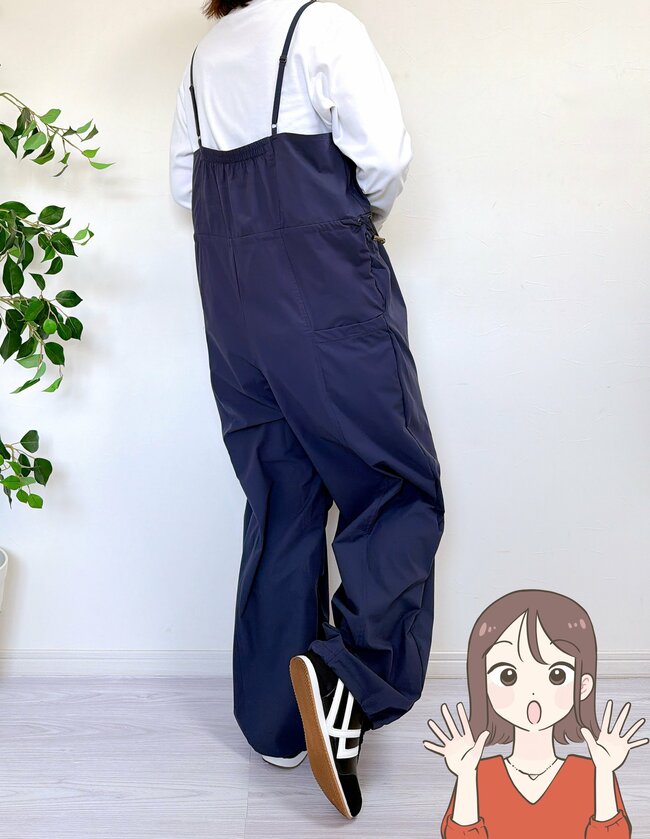  すぽんと着るだけで可愛い…！ワークマン新作の「楽ちんサロペット」サラッと着られて体型カバーできる！