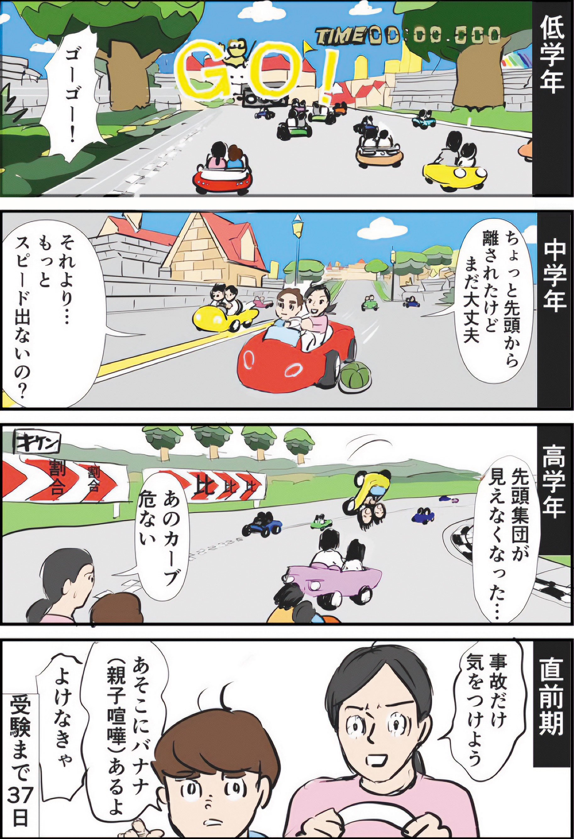 『ギャグ漫画家の母が初めて中受伴走をしてみたら』りえ太郎