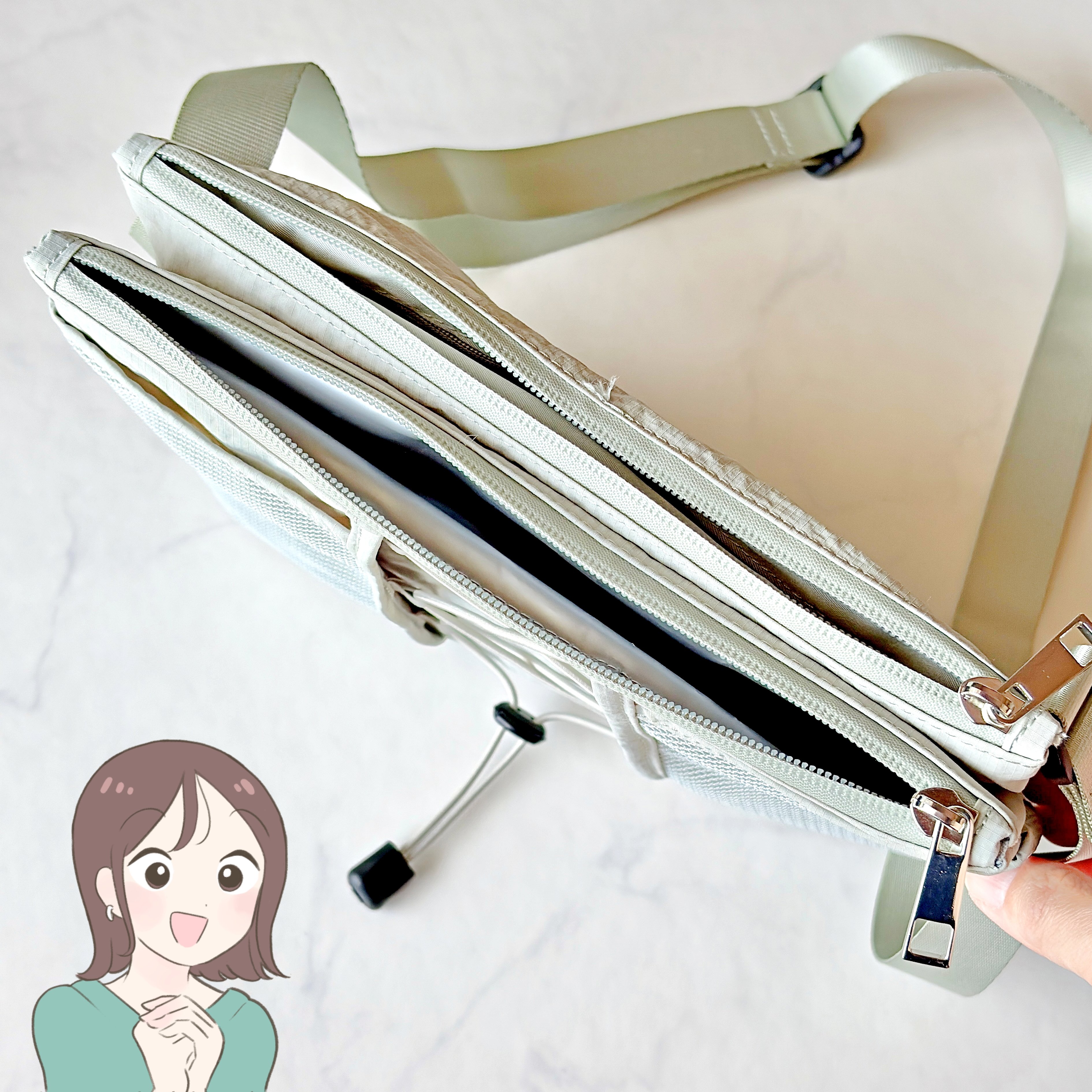 他のバッグが使えなくなった…!しまむらの“保冷できるショルダーバッグ”が便利すぎる!アイスが20分たっても溶けないし、暑さ対策もできて天才!