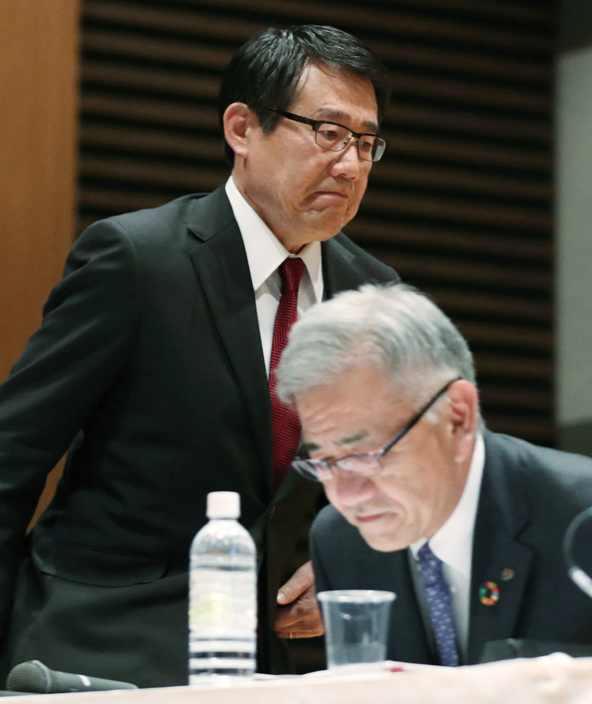 SEJの永松文彦新社長と、セブン&アイ・HDの井阪隆一社長