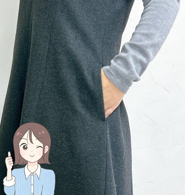 すぽんと着るだけで体型カバー!ユニクロの“ぽかぽかワンピース”後ろ姿もスラッと見えて感動!「太って見えないのが嬉しい」「ラインの綺麗さにびっくり」