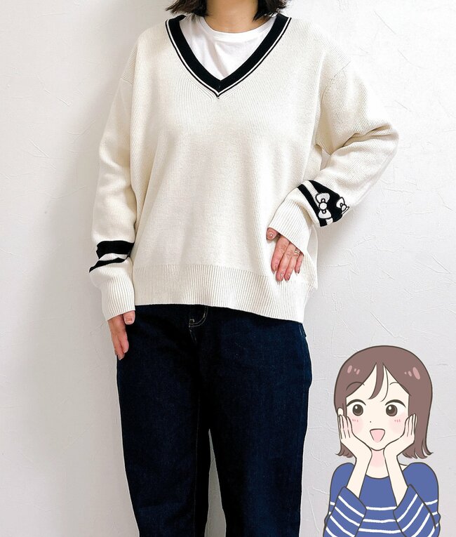 グローバルワークは天才なの…？主張しすぎない「キティちゃんの春ニット」さりげないデザインが可愛すぎる！