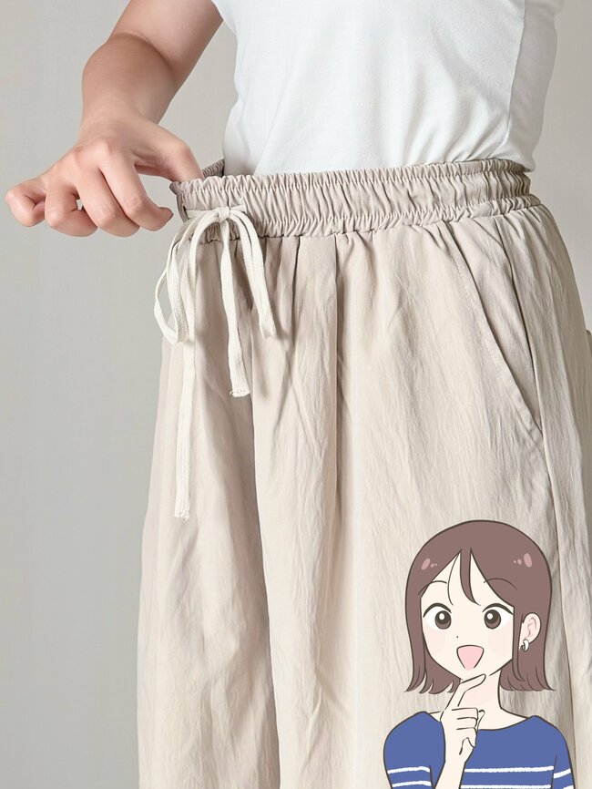 【しまむら】サラッとして気持ちいい！1639円の「風を通すワイドパンツ」たっぷり着回せてコスパ抜群です！《購入レビュー》