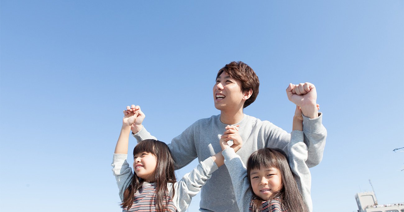 朝日を浴びる