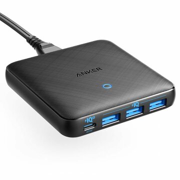 Anker、最大45WのUSB PD＋Type-A×3のGaN採用薄型充電器