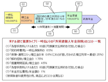 「外貨建個人年金保険」の驚くべき 「コスト」