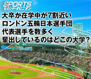 大卒か在学中が7割近いロンドン五輪日本選手団 代表選手を数多く輩出しているのはどこの大学？