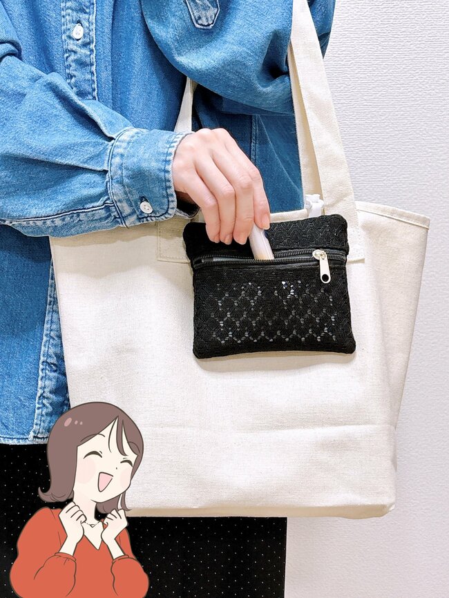 バッグにポケットがないときに大助かり!ダイソーの“移動できる収納ポケット”小物がサッと取り出せて便利すぎる!