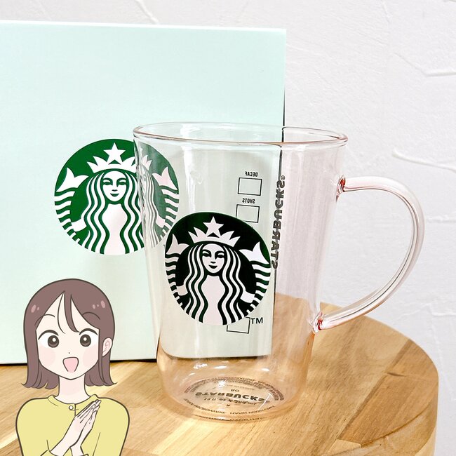 「一目見て気に入りました」スタバの“お店のカップみたいなグラス”ほんのりピンクで可愛すぎる！「ほんとにいいです」「軽くて持ちやすい」
