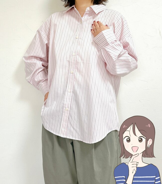 【グローバルワーク】レビュー500件超え！アイロンいらずの“楽ちんシャツ”が体型カバーできてオシャレ！「着るだけでスッキリ」「可愛くて即決です」