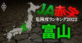 【富山】JA赤字危険度ランキング2022、15農協中2農協が赤字転落