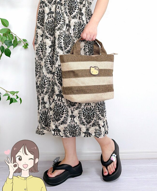 ペットボトルや長財布がすっぽり！しまむら×サンリオ「ポケットたくさんバッグ」1419円とは思えない可愛さです！《購入レビュー》
