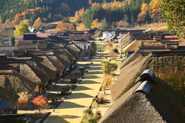 写真：大内宿（福島県会津郡下郷町）