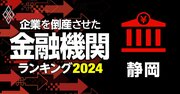 企業を倒産させた金融機関ランキング【静岡】6位スルガ銀行、5位清水銀行、1位は？