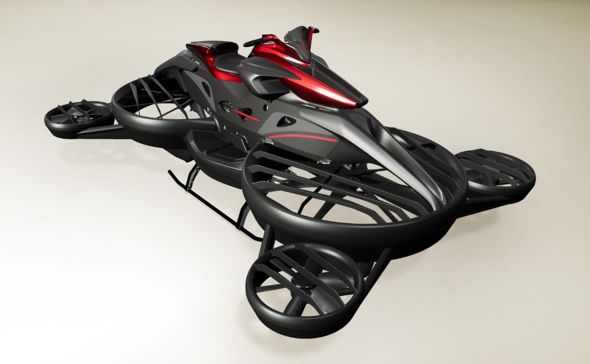 A.L.I.Technologiesが開発した空飛ぶバイク「XTURISMO Limited Edition」　画像提供：A.L.I.Technologies