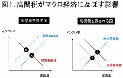 図1　高関税がマクロ経済に及ぼす影響