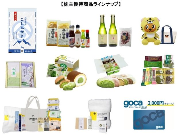 株主優待品ラインナップ