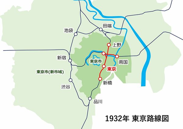 1932年東京路線図