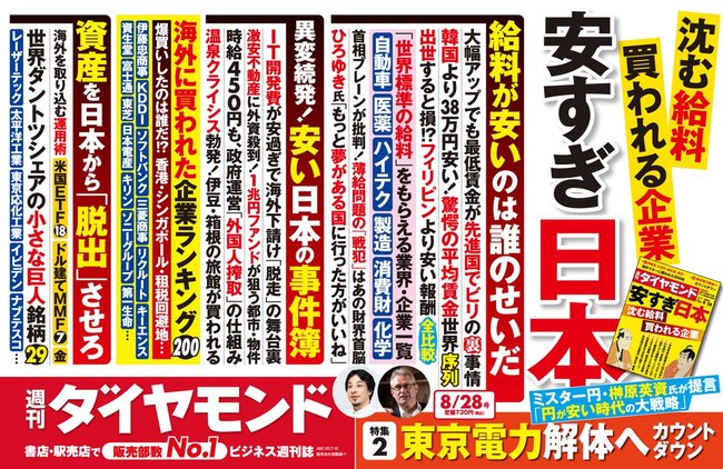 週刊ダイヤモンド8月28日号中吊り広告