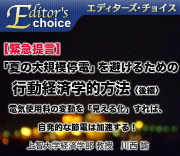 【緊急提言】「夏の大規模停電」を避けるための行動経済学的方法〈後編〉