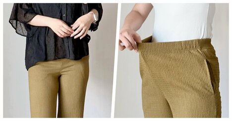 【しまむら】しめつけ感ゼロで楽ちん！1089円の「ビヨーンと伸びるパンツ」脚がすらっと見えて最高《購入レビュー》