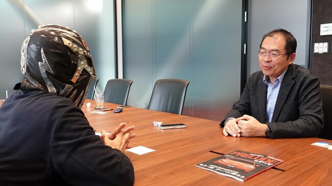 インタビューの様子