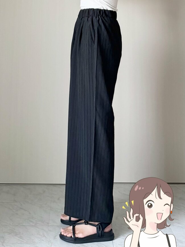 【しまむら】サラッとして気持ちいい！1639円の「楽ちんワイドパンツ」はき心地よすぎて色違いもほしい！《購入レビュー》