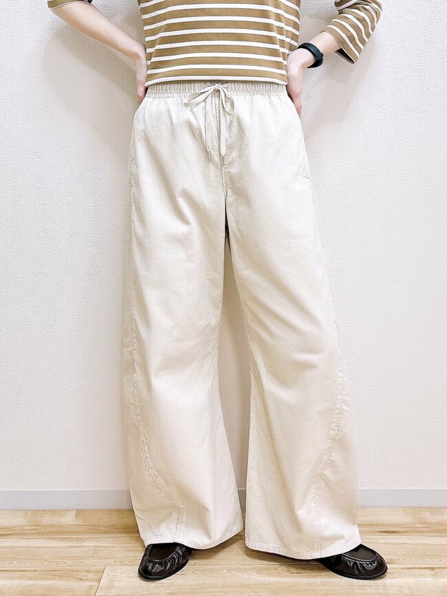 「こりゃ可愛いわ」「色違いも購入したい」GUの“2990円バレルパンツ”買ってから出番が止まらない!「ほぼ毎日はいています」「ウエスト楽ちん最高」《購入レビュー》