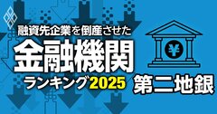融資先企業を「倒産」させた金融機関ランキング【第二地銀】6位栃木銀行、3位東和銀行、1位は?