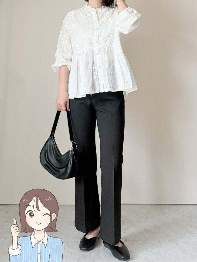 【しまむら】ぽわんとしたシルエットが可愛い！2189円「ふんわりブラウス」二の腕をまるごと隠せてありがたい！《購入レビュー》