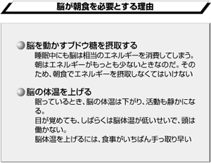 脳が朝食を必要とする理由