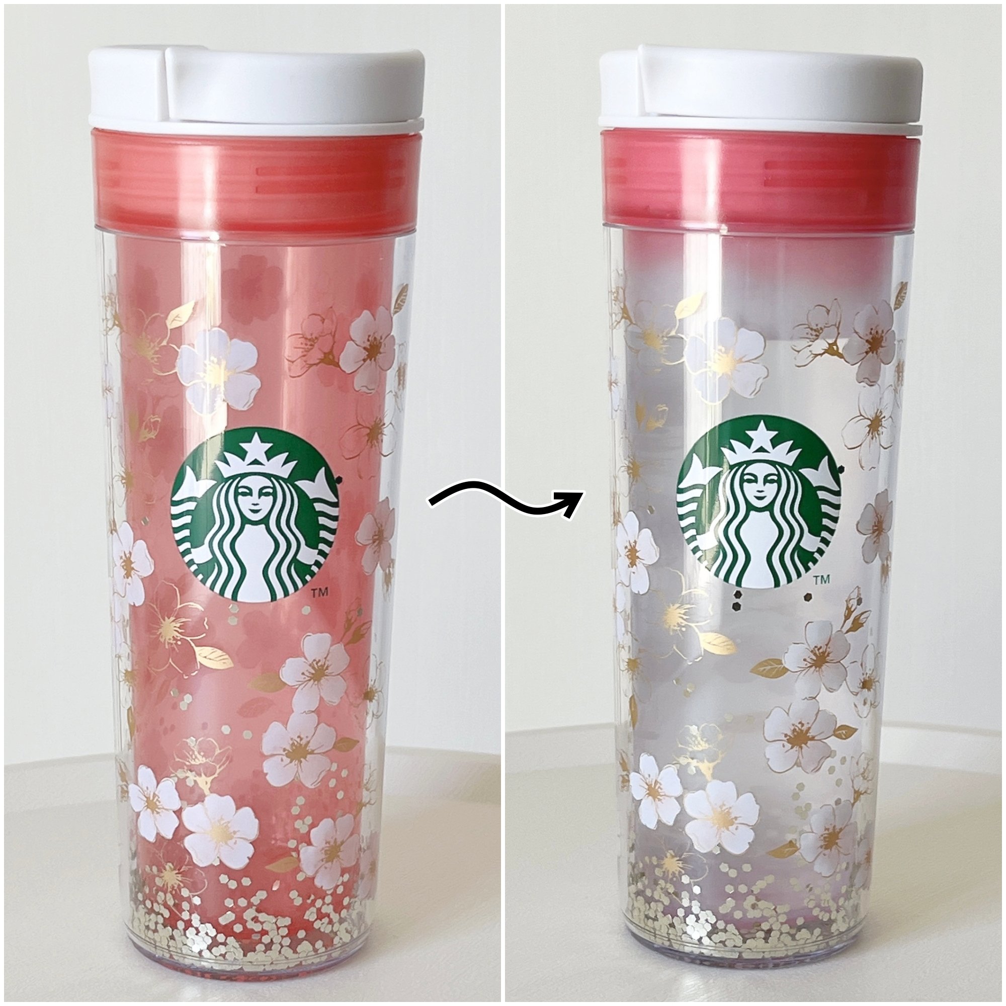 店舗で見つけたらラッキー！スタバ新作の「キラキラ輝くタンブラー」桜のデザインが可愛すぎる…！