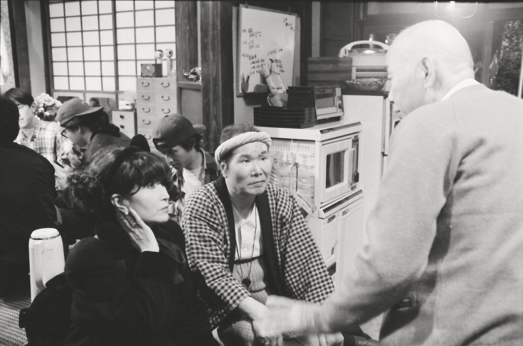 『男はつらいよ 拝啓車寅次郎様』の撮影中、大船撮影所にて