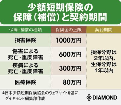 少額短期ランキング保障内容表