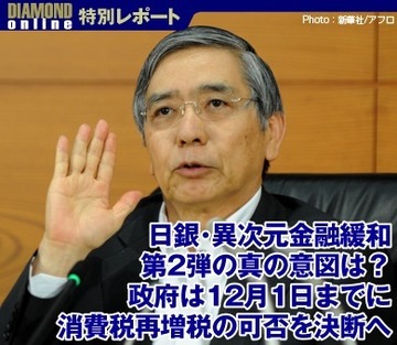 日銀・異次元金融緩和第2弾の真の意図は？政府は12月1日までに消費税再増税の可否を決断へ