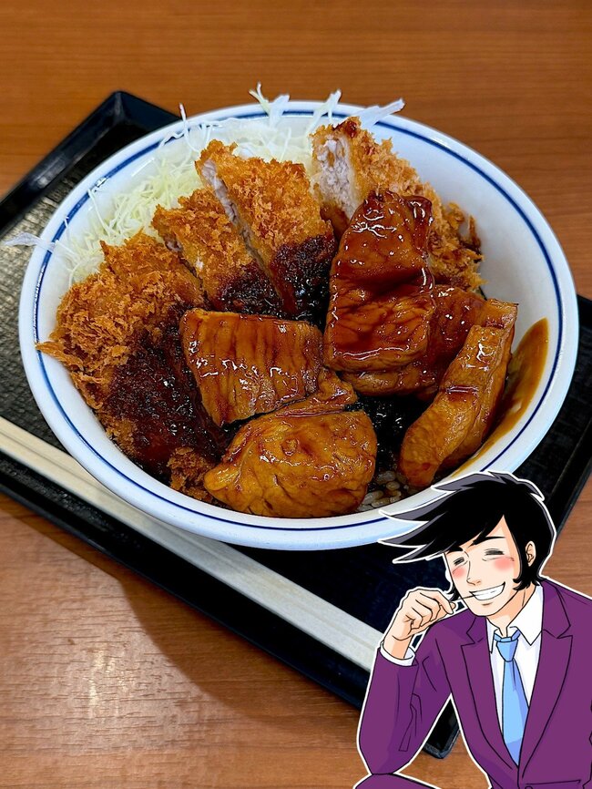 こりゃ通いつめたくなるわ!かつやの“豪快どんぶり”お肉2種盛で白米が止まらない!「ヘビーだった」「ウマすぎんだろ!」《実食レビュー》