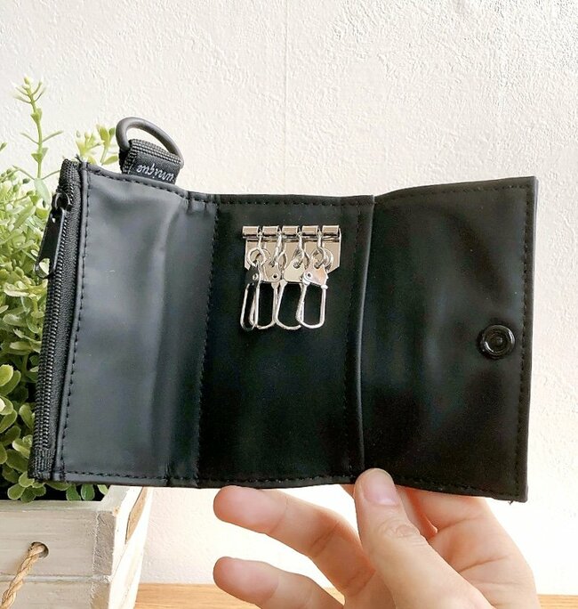 ミニ財布にちょうどいい…！ダイソーの「小銭が入るキーケース」クレカや診察券もスポッとしまえるの！