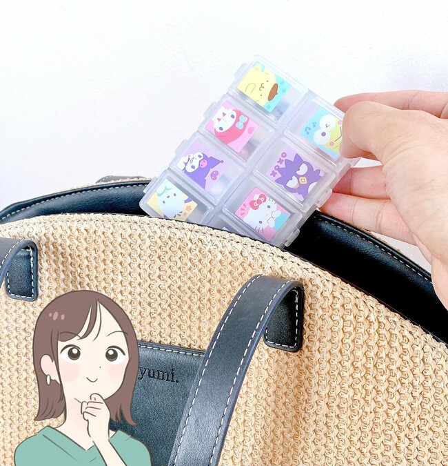 「お薬飲み忘れた…」を防止できる。ダイソー×サンリオの“ポケットたくさんケース”薬が60錠も入って便利！【購入レビュー】