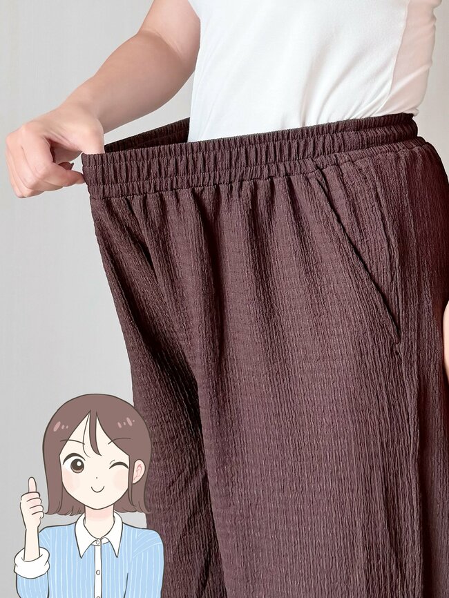 【しまむら】楽ちんすぎて毎日はきたい!1089円の「着痩せワイドパンツ」たっぷり着回せてコスパ抜群!《購入レビュー》