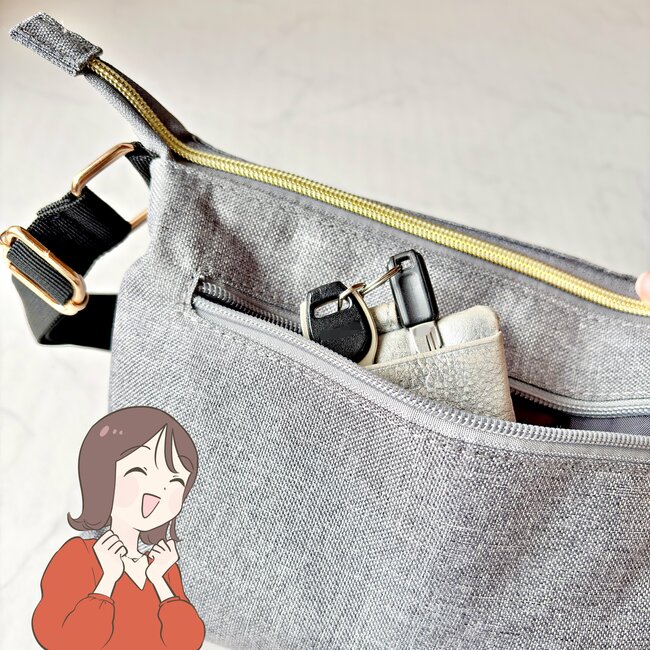 もうポーチいらないかも…！しまむらの「ポケットいっぱいバッグ」収納力が異次元すぎる！お財布がわりにも使えて便利！