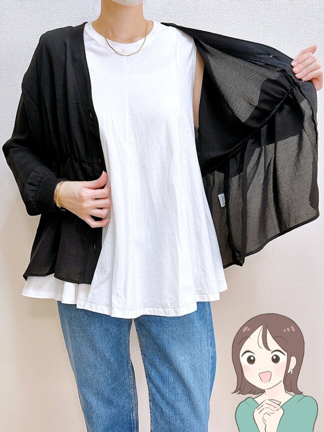 【ハニーズ】サッと羽織るだけで可愛い「華やかアイテム」お尻や二の腕が隠せてうれしい！《購入レビュー》