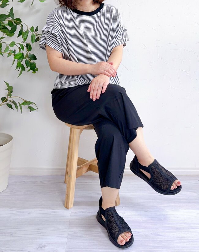 夏中、ずーっと履いてたいわ…！しまむら×ヒヤロンの「ひんやりワイドパンツ」が買って大正解！ゆったり体型カバーもできて手放せない！《購入レビュー》
