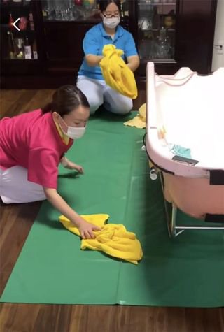 海での訪問入浴