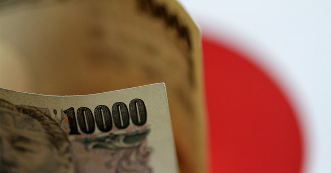 日の丸と1万円札