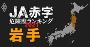 【岩手】JA赤字危険度ランキング2021、赤字予想の5農協のうち最下位は赤字9億円