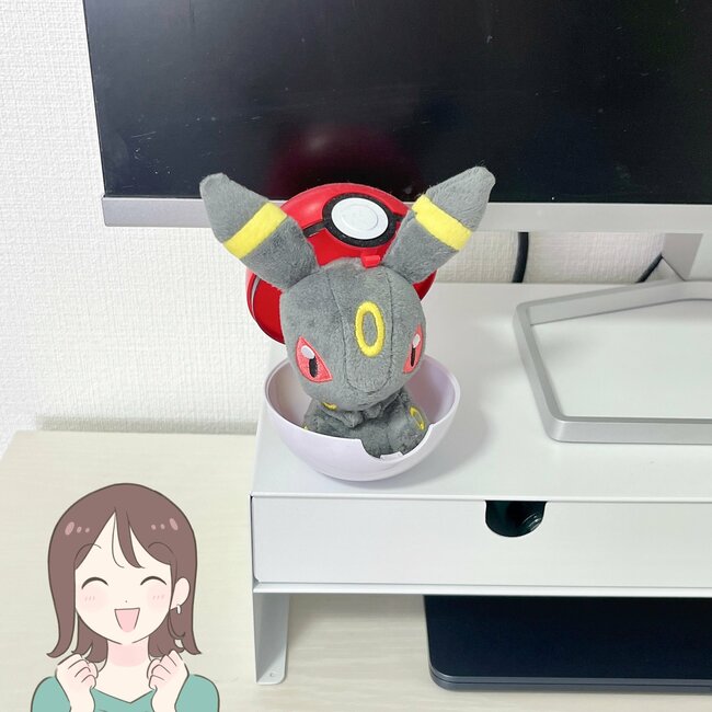 猫背が予防できて嬉しい…！ニトリの「収納できるモニター台」机の上のごちゃごちゃもスッキリした！