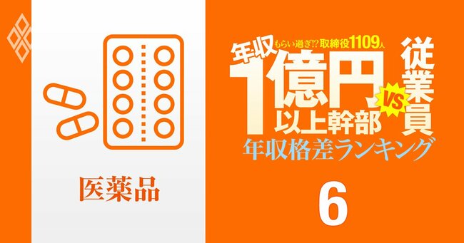 1億円以上稼ぐ取締役1109人はもらい過ぎ!? 「年収1億円以上幹部」と従業員の年収格差ランキング#6